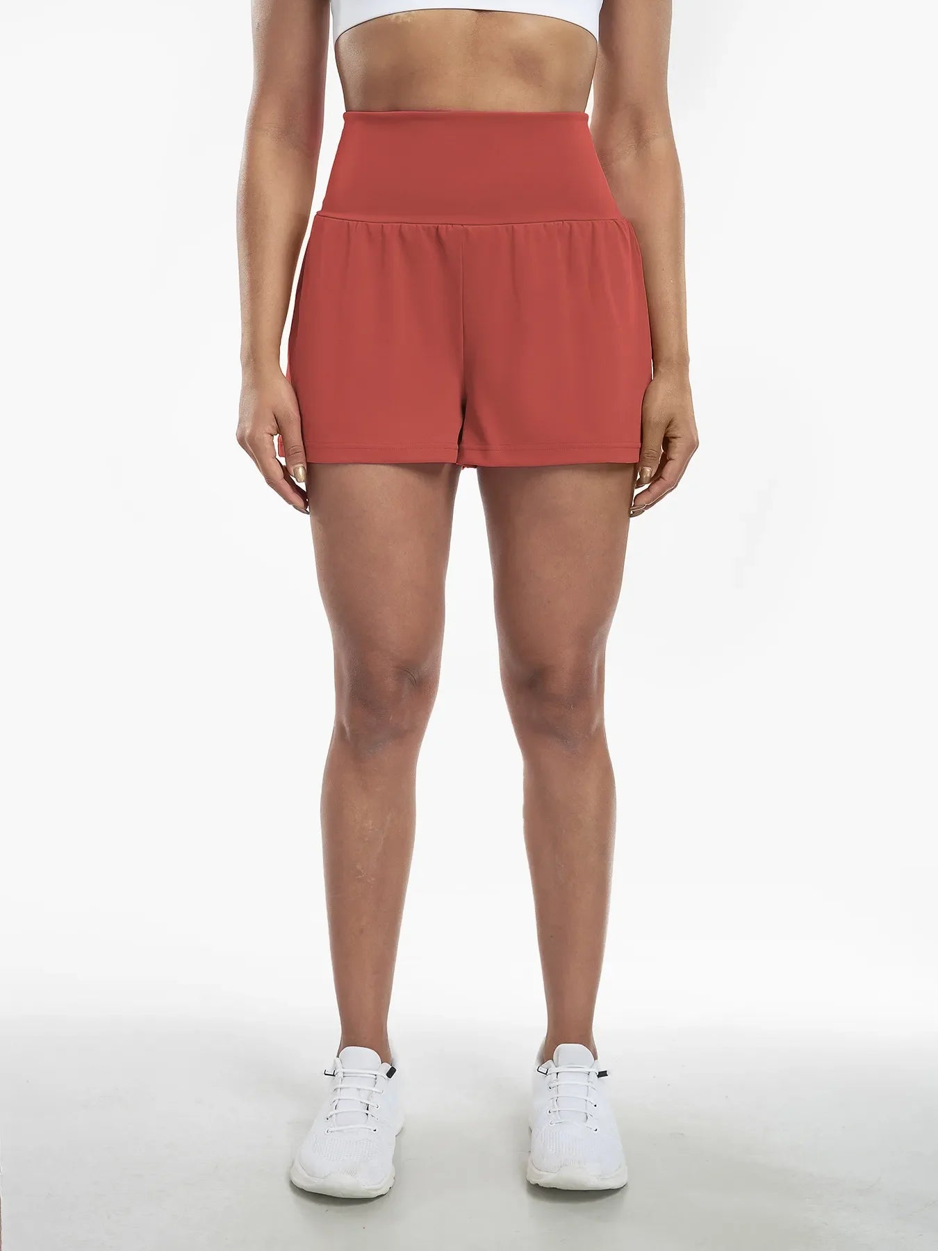 Clara™ | 2-in-1 yoga shorts with high waist, back pocket and side pocket
