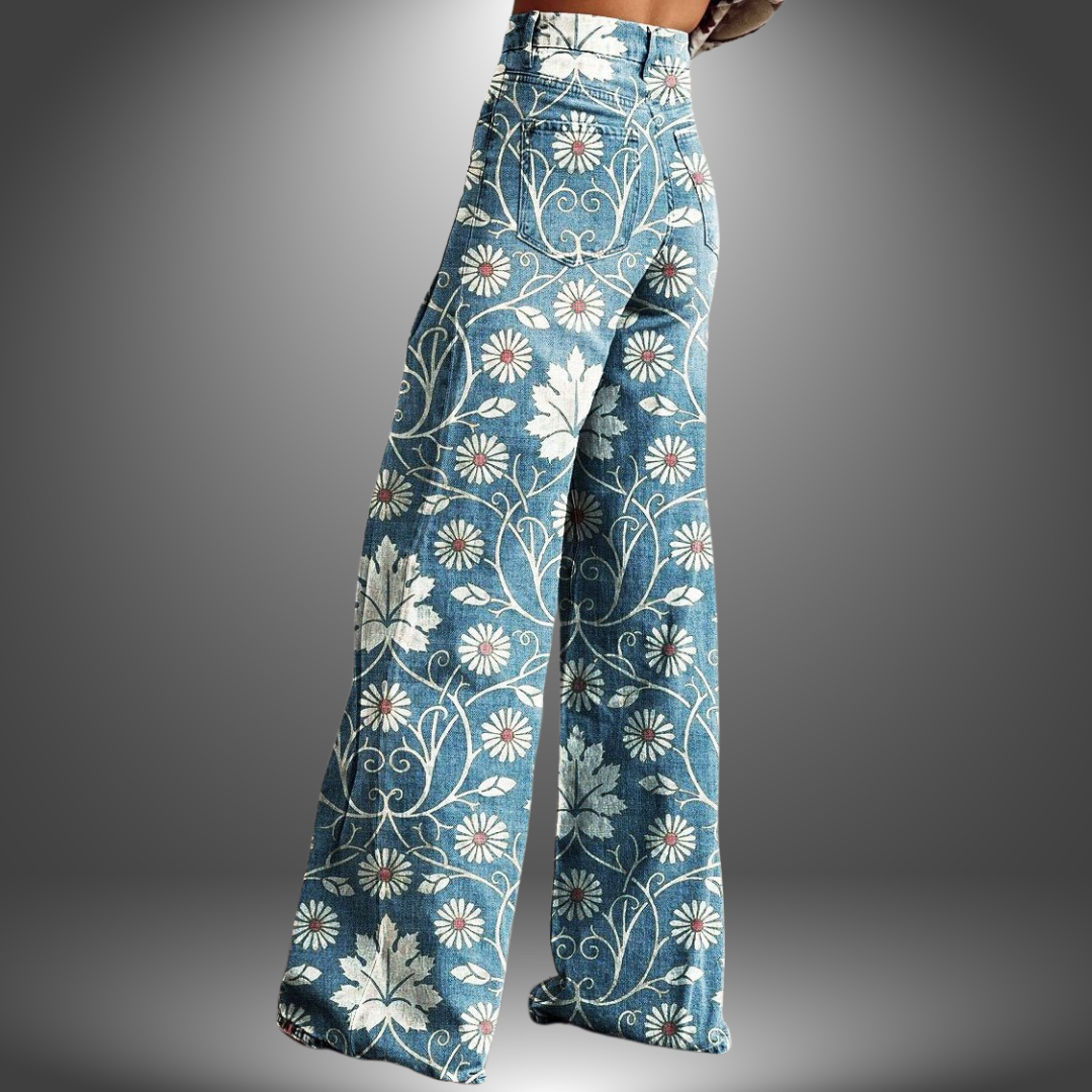 Olivia | Artisan Floral Trousers