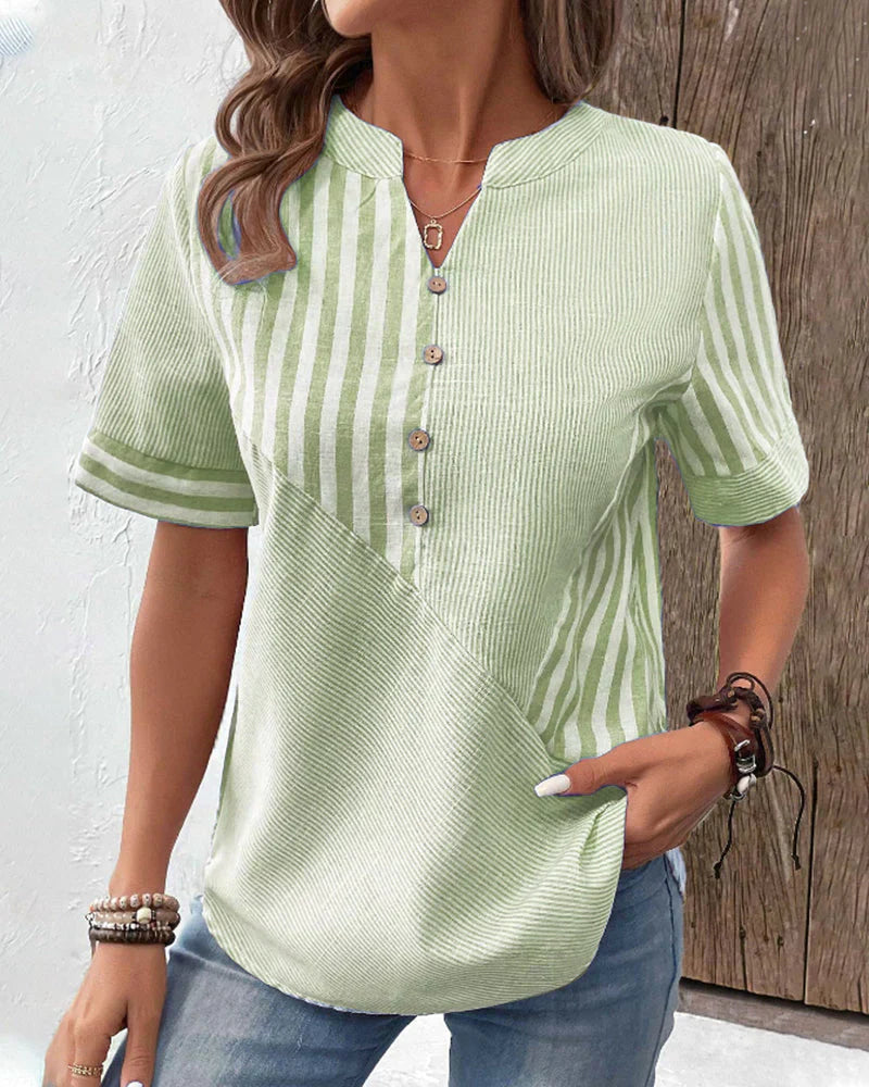 Ava l Elegant Blouse Striped