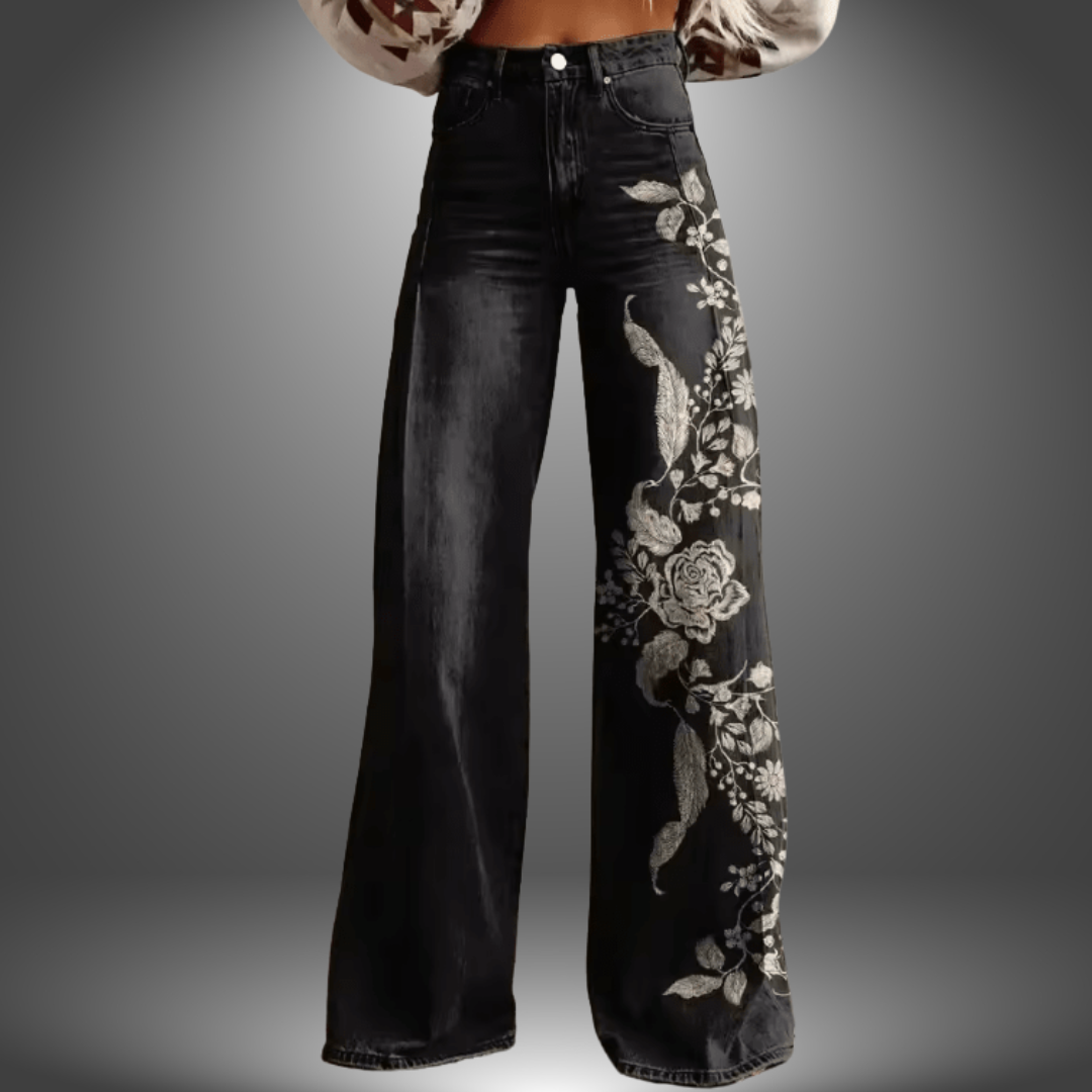 Olivia | Premium Floral Print Trousers