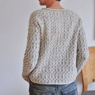 Victoria | Elegant Grey Jumper with Boat Neck