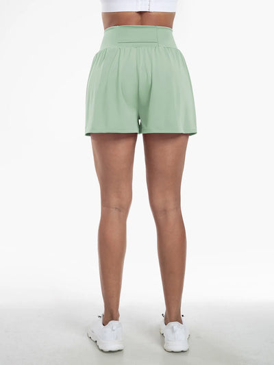 Clara™ | 2-in-1 yoga shorts with high waist, back pocket and side pocket