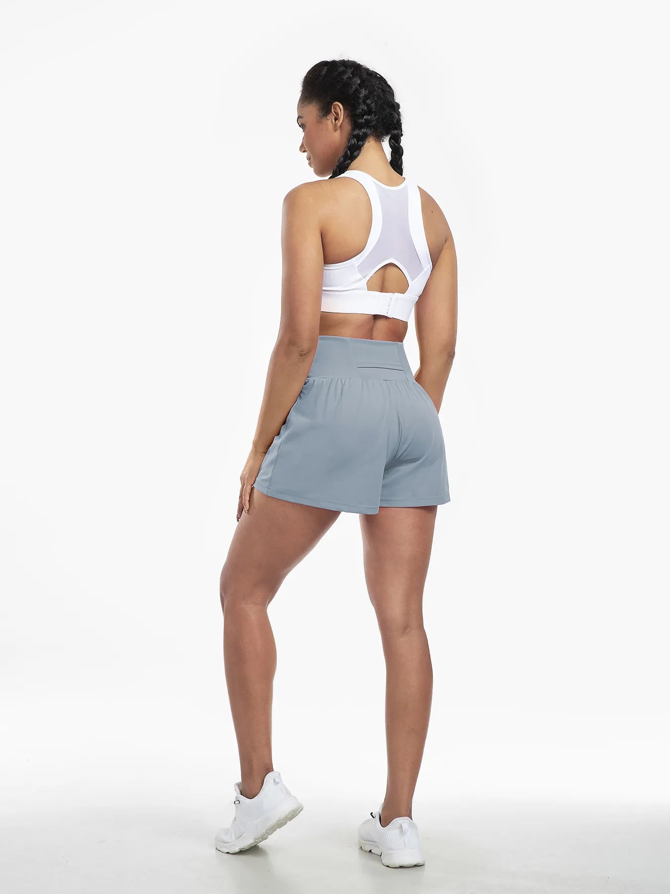 Clara™ | 2-in-1 yoga shorts with high waist, back pocket and side pocket