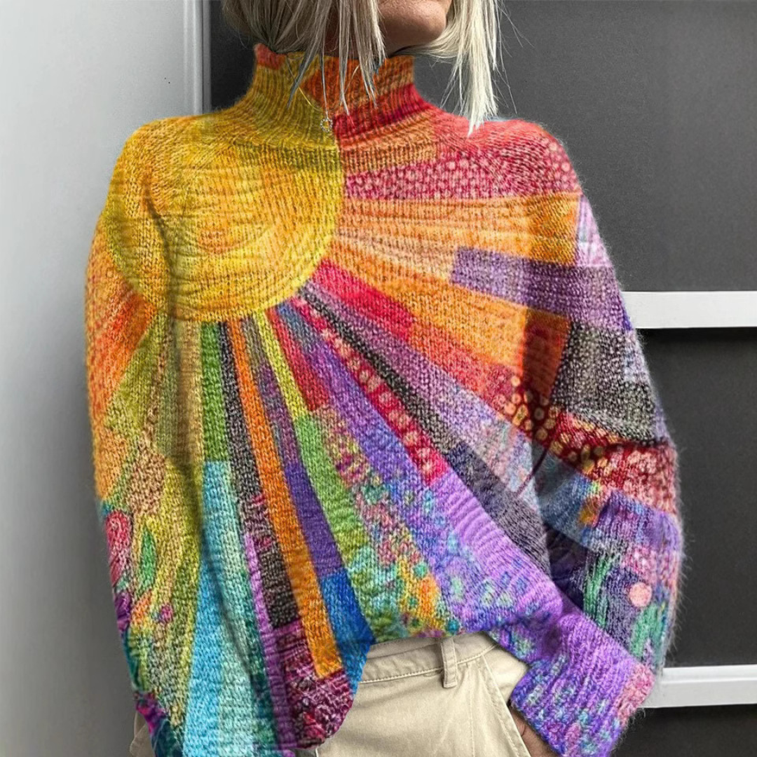 Adinda | Vibrant and Joyful Roll Neck Jumper