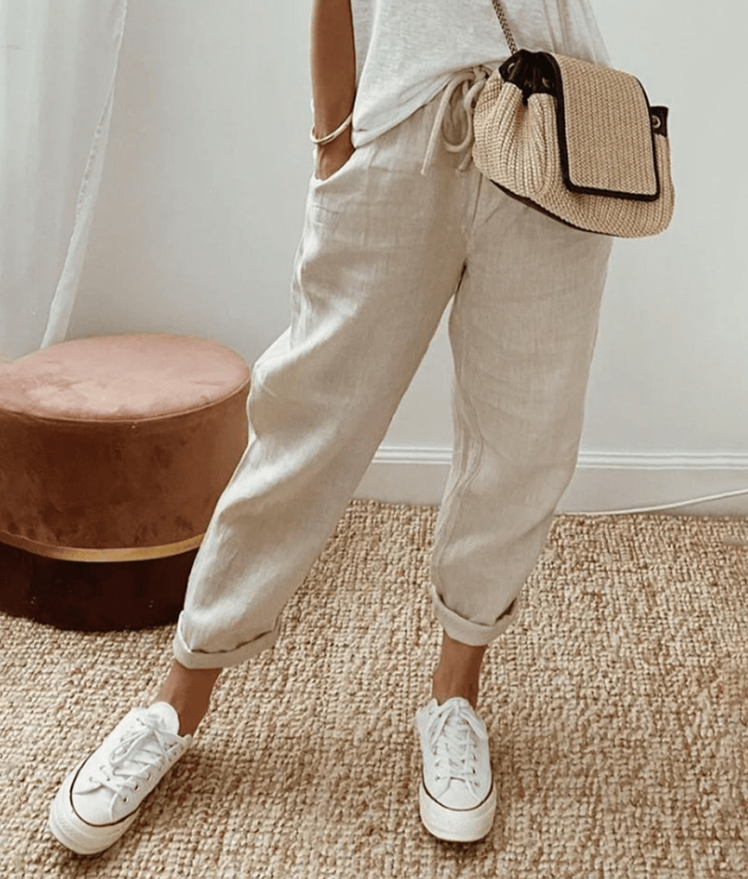 Amelia - Elegant Cotton-Linen Pants