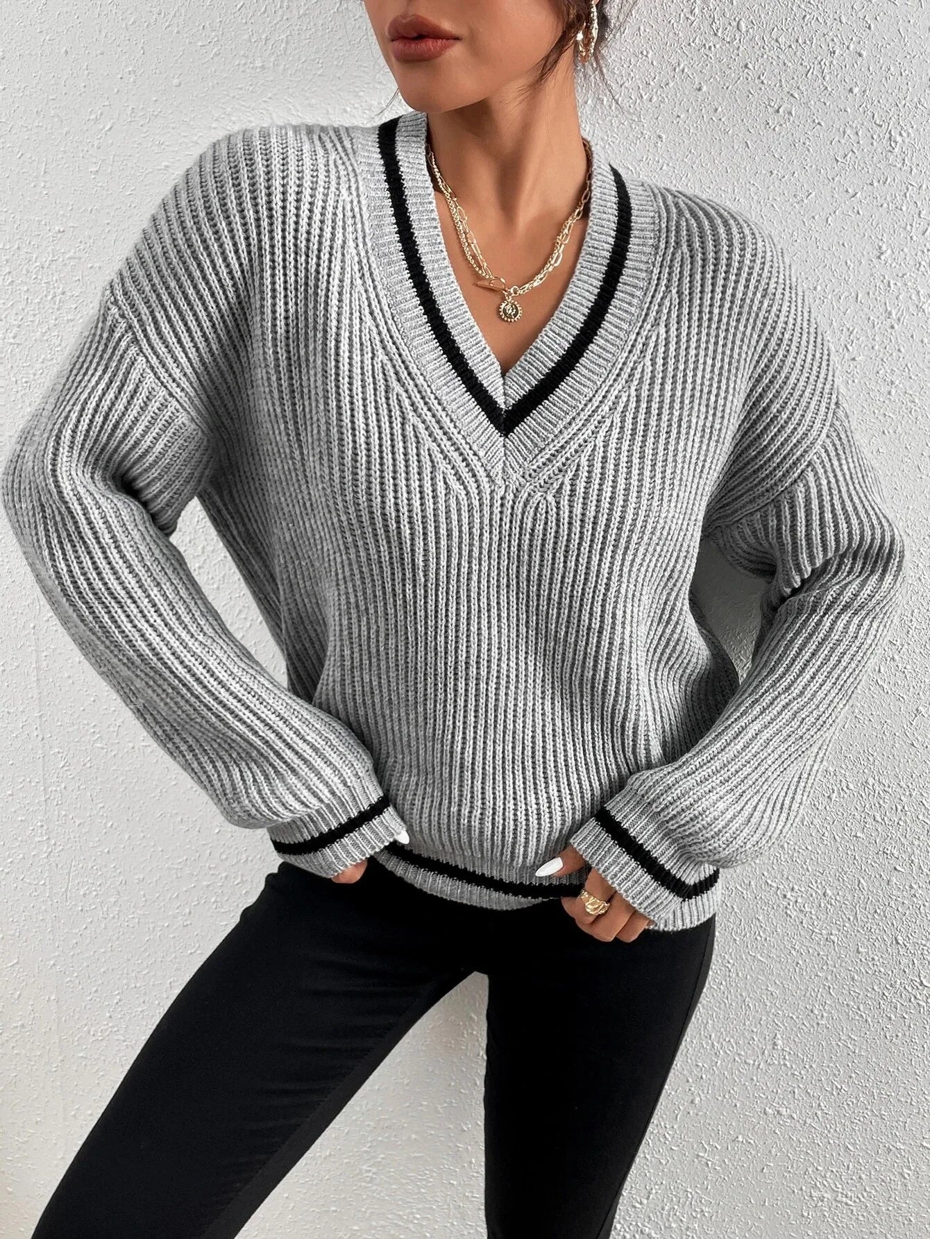 Marina | Striped Waffle Knit Jumper