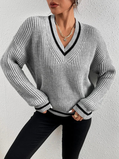 Marina | Striped Waffle Knit Jumper