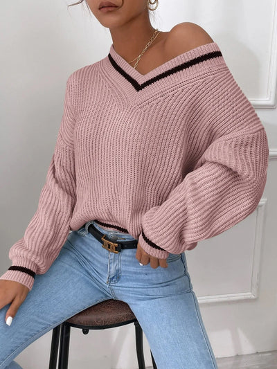 Marina | Striped Waffle Knit Jumper
