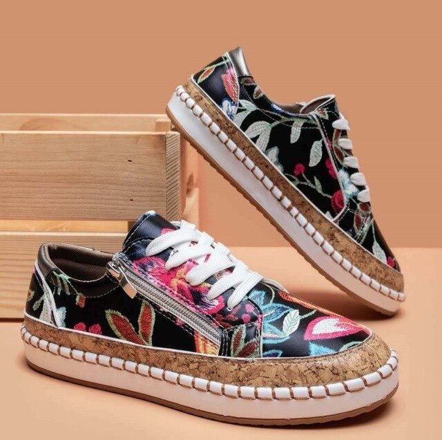 Sol & Sparrow | Orthopaedic Floral Shoes