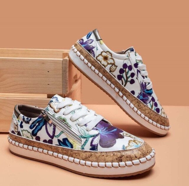 Sol & Sparrow | Orthopaedic Floral Shoes