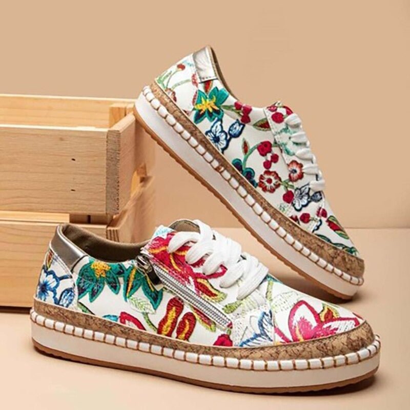 Sol & Sparrow | Orthopaedic Floral Shoes