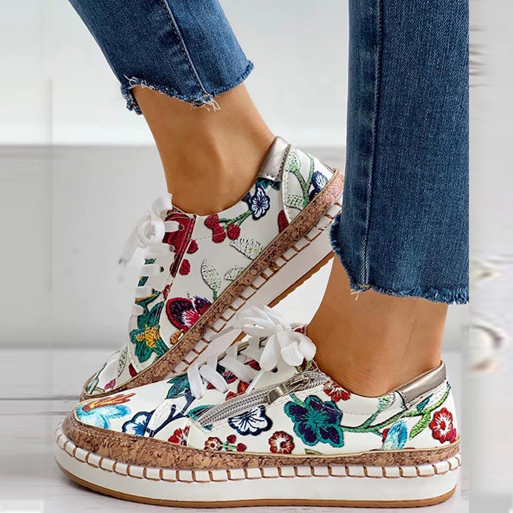Sol & Sparrow | Orthopaedic Floral Shoes