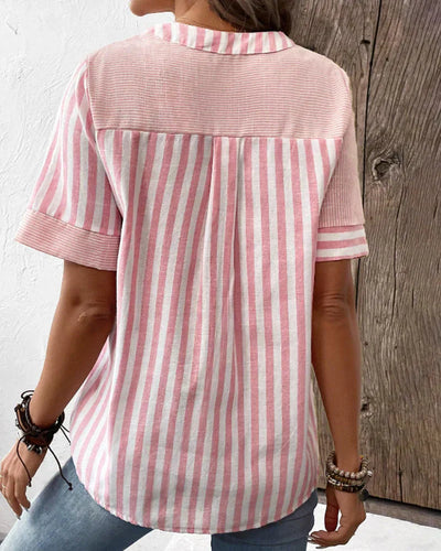 Ava l Elegant Blouse Striped