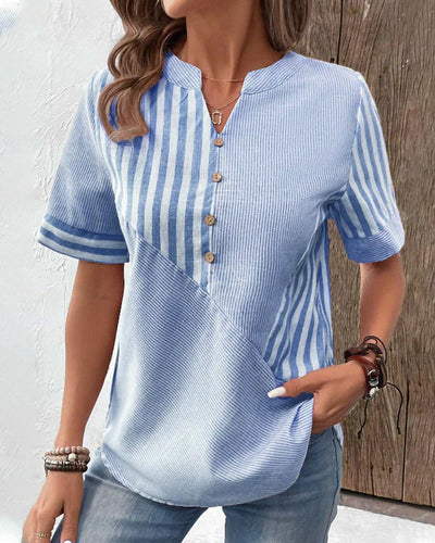 Ava l Elegant Blouse Striped