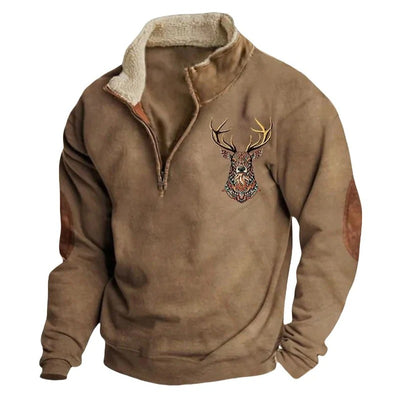 Ralf | Half-Zip Deer Crest Sweater